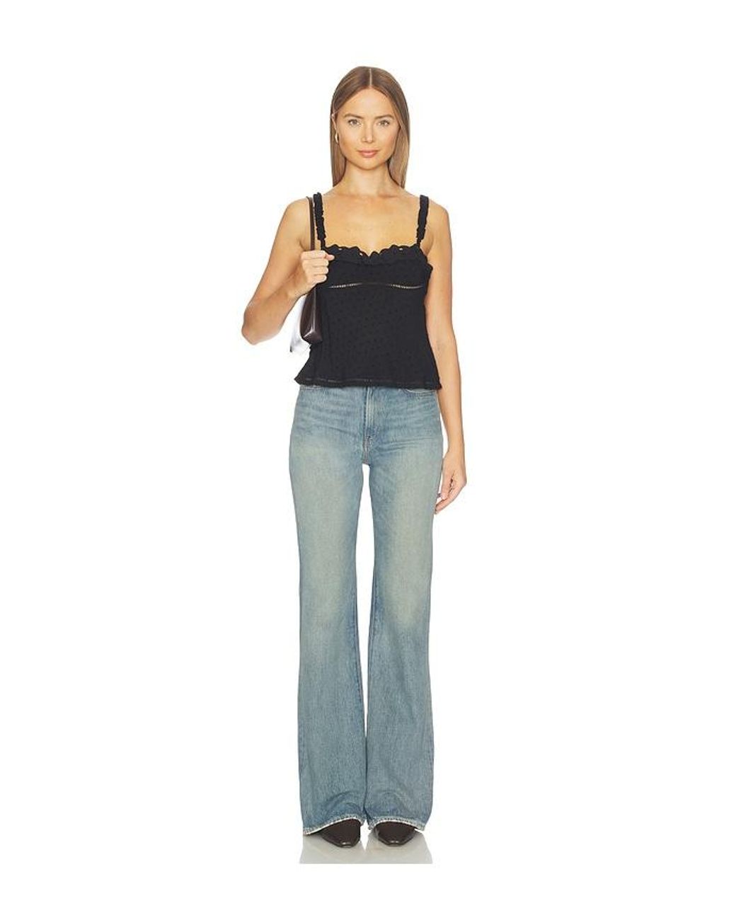 Free People Blue Little Love Tank