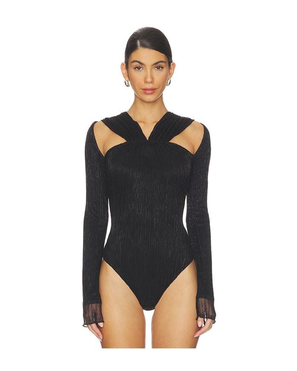 Lovers + Friends Black Edie Bodysuit