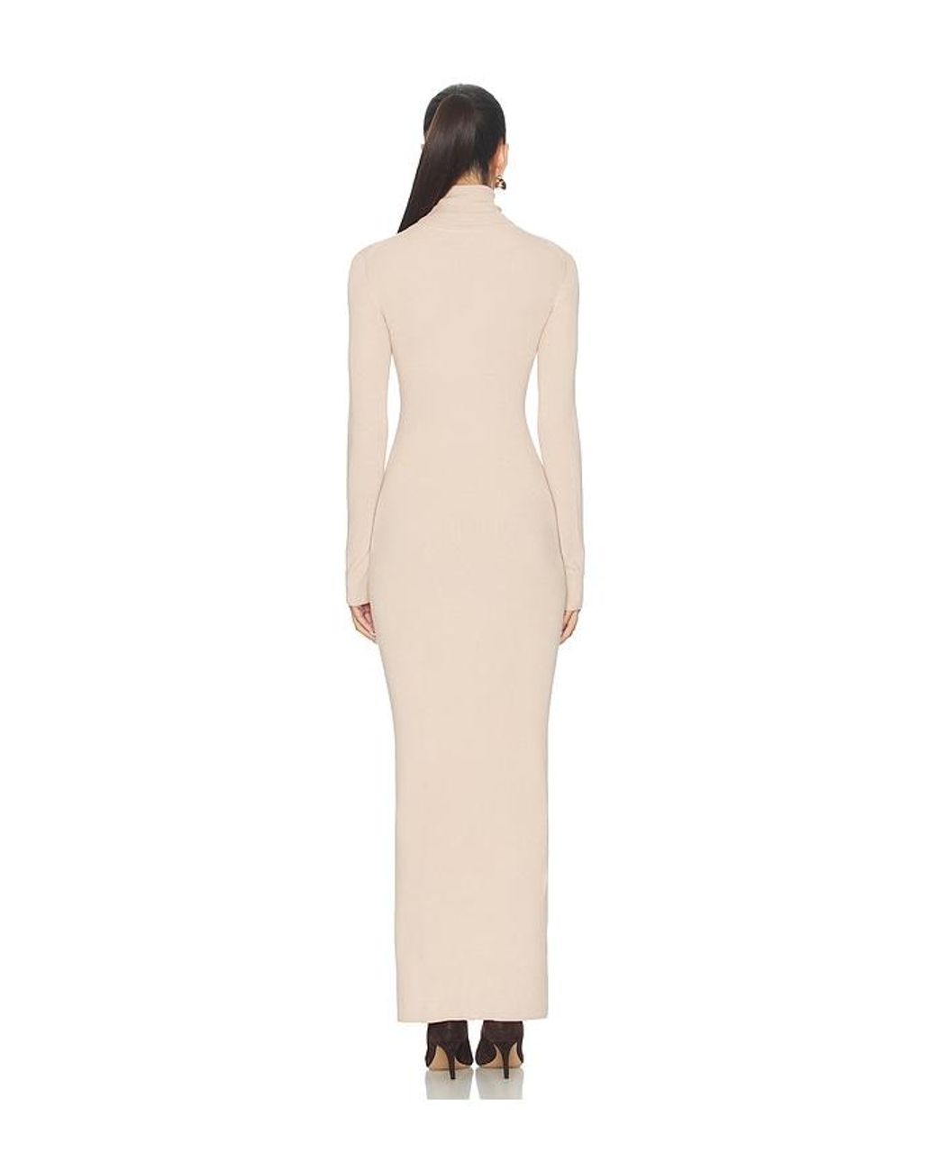 Enza Costa Natural Turtleneck Dress