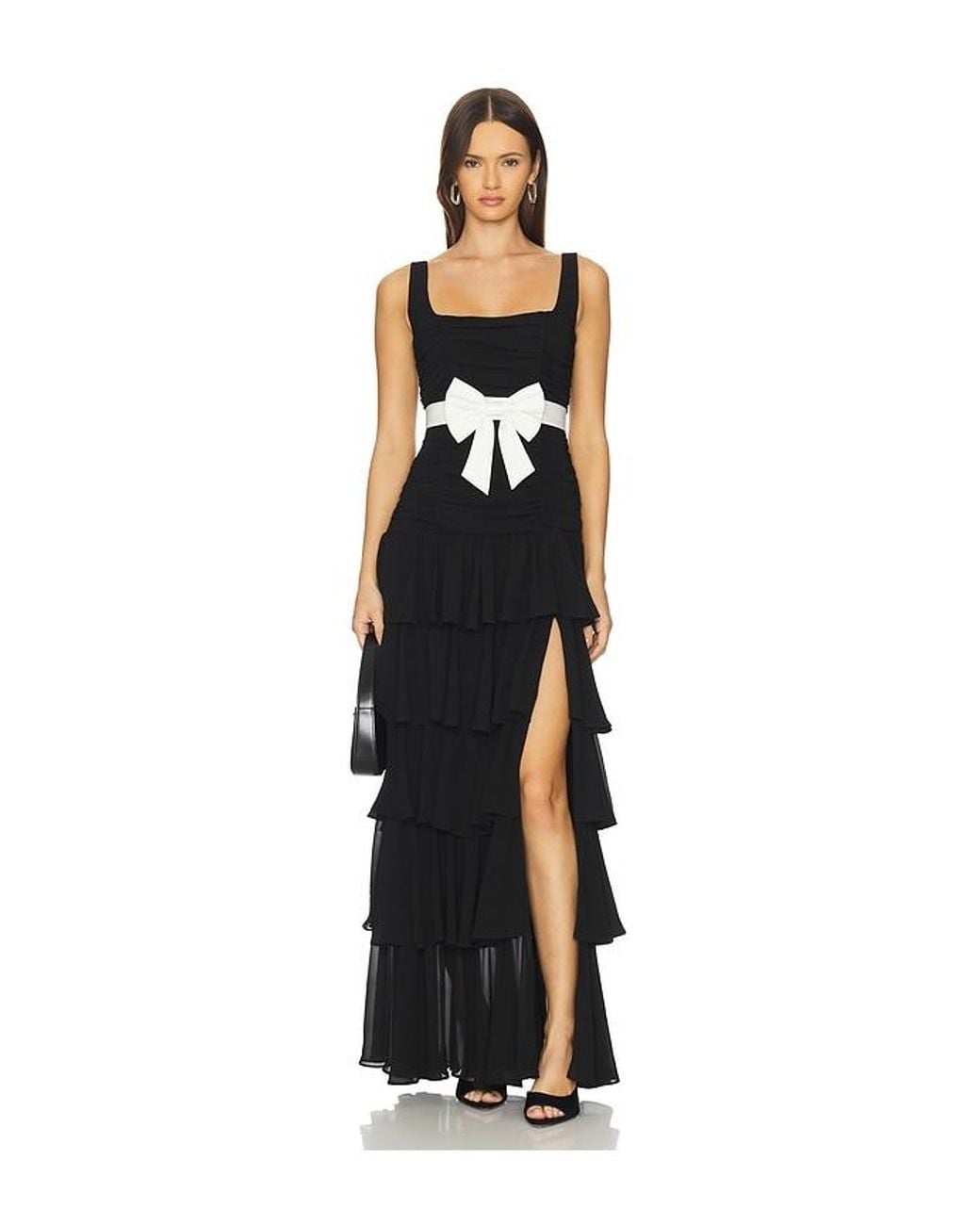 MAJORELLE Black Flora Gown
