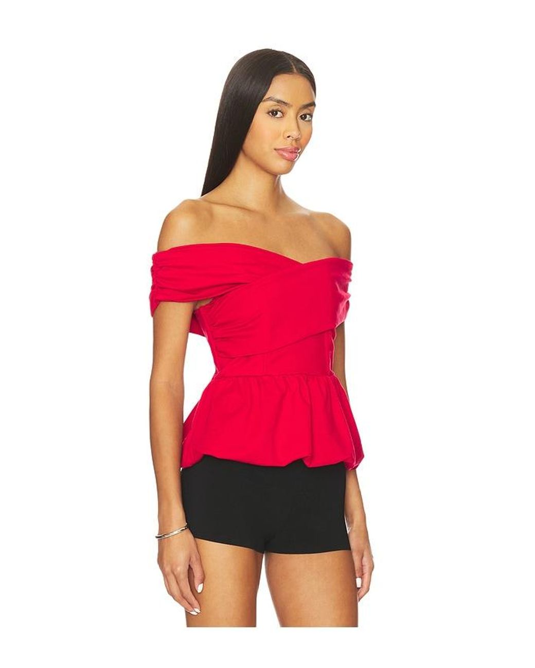 Astr Red Tennille Top