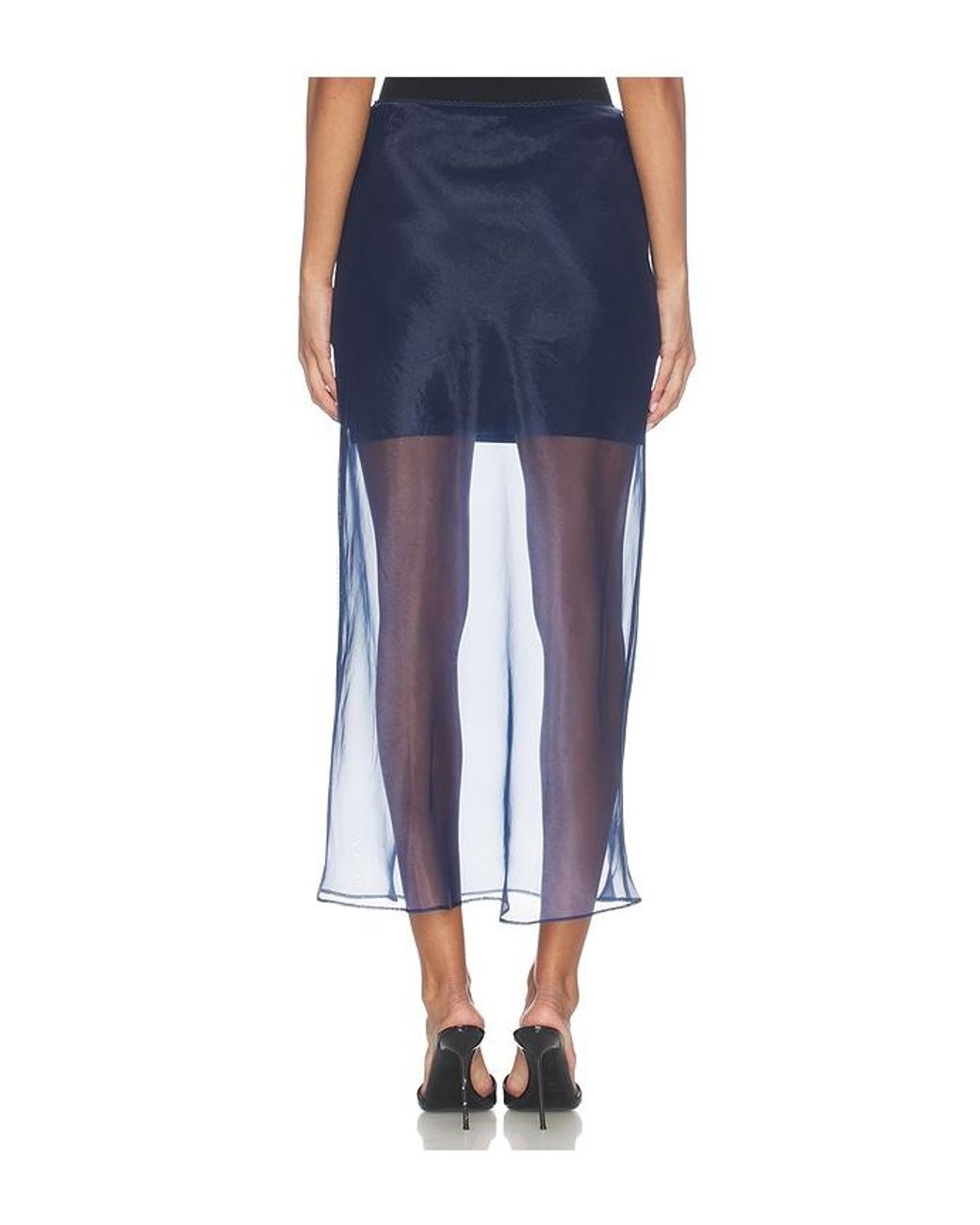Line & Dot Blue X Revolve Denman Midi Skirt