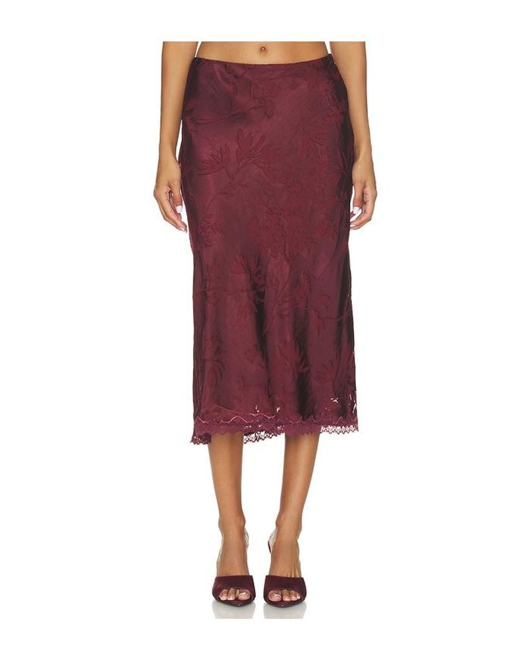Astr Red Windey Skirt