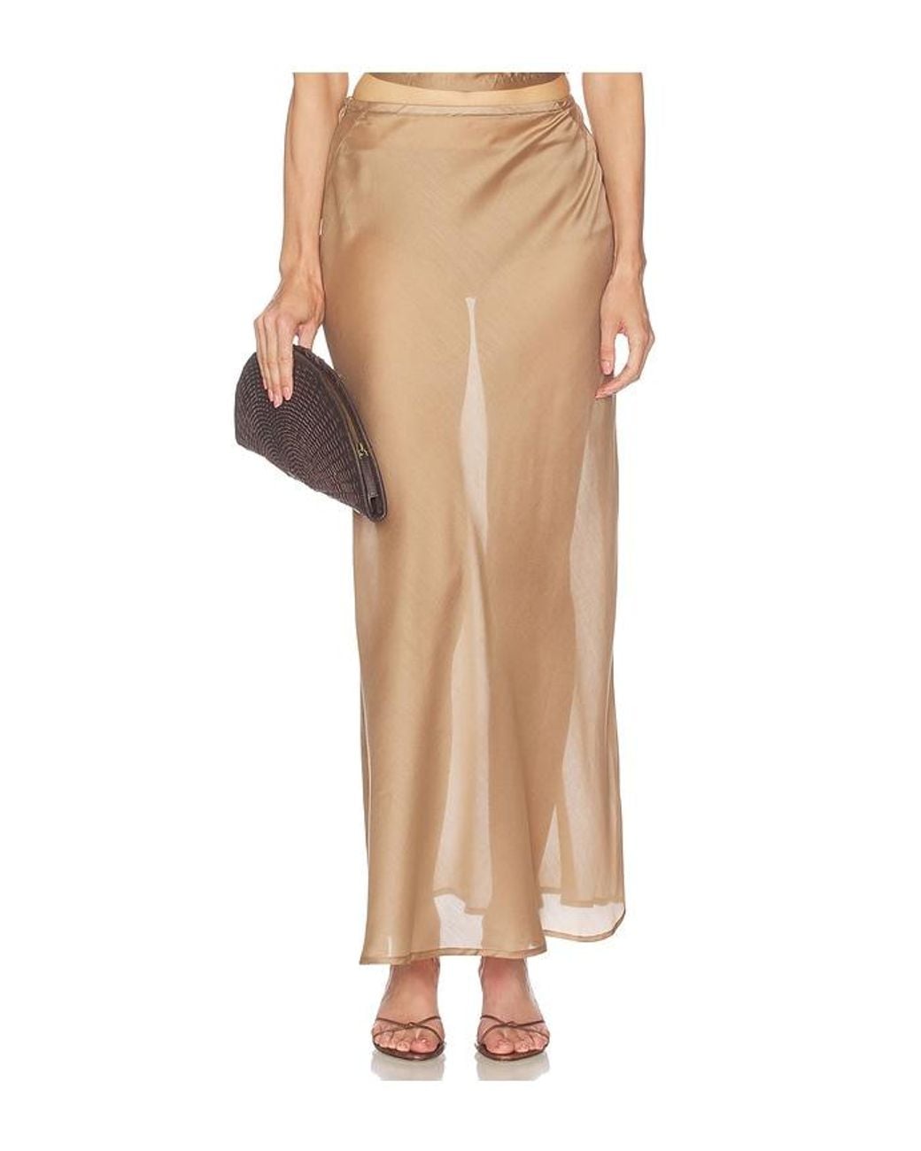 SOLAQUA Natural Francesca Bias Skirt