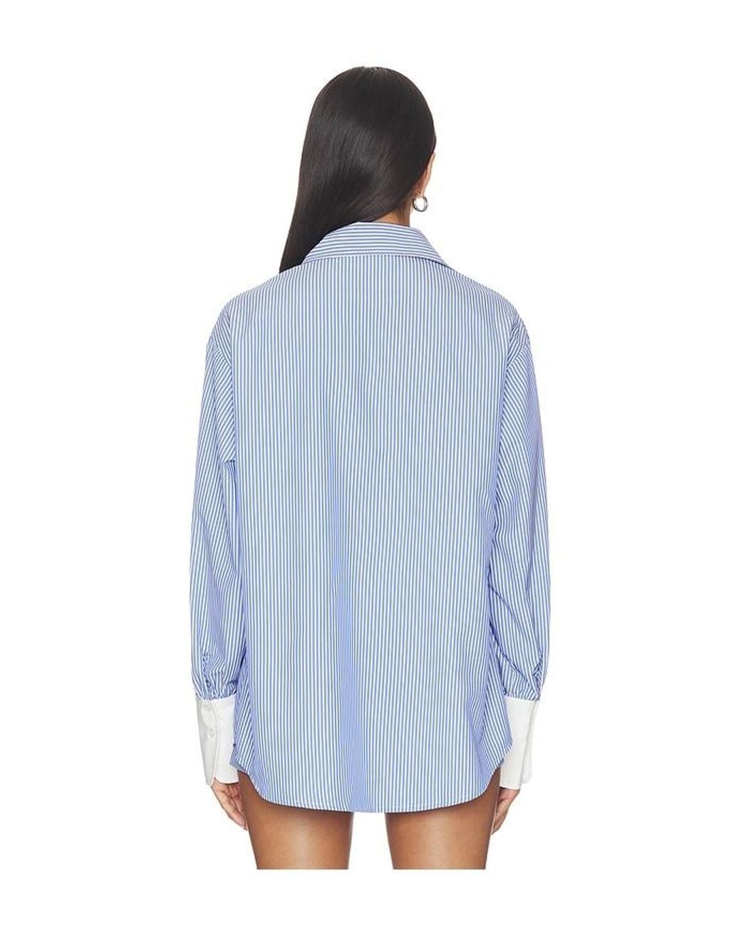 ALL THE WAYS Blue Lucinda Button Down Top