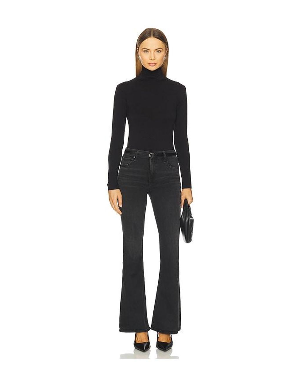 Rag & Bone Black Flexi Dahlia Flare Jeans