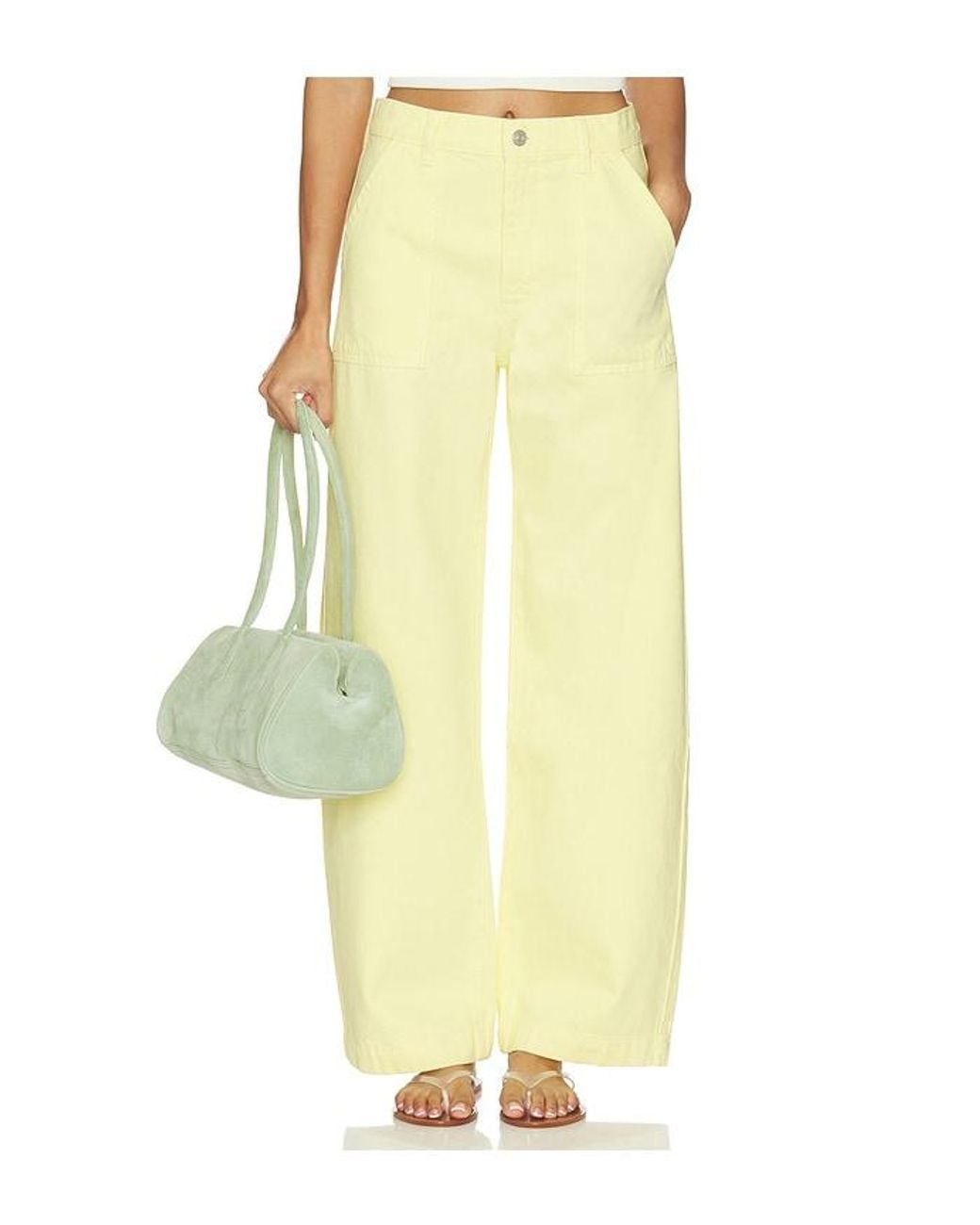 FRAME Yellow The Bow Cargo Jean
