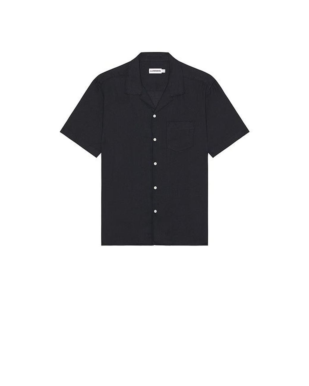 J.Lindeberg Black Elio Linen Shirt for men