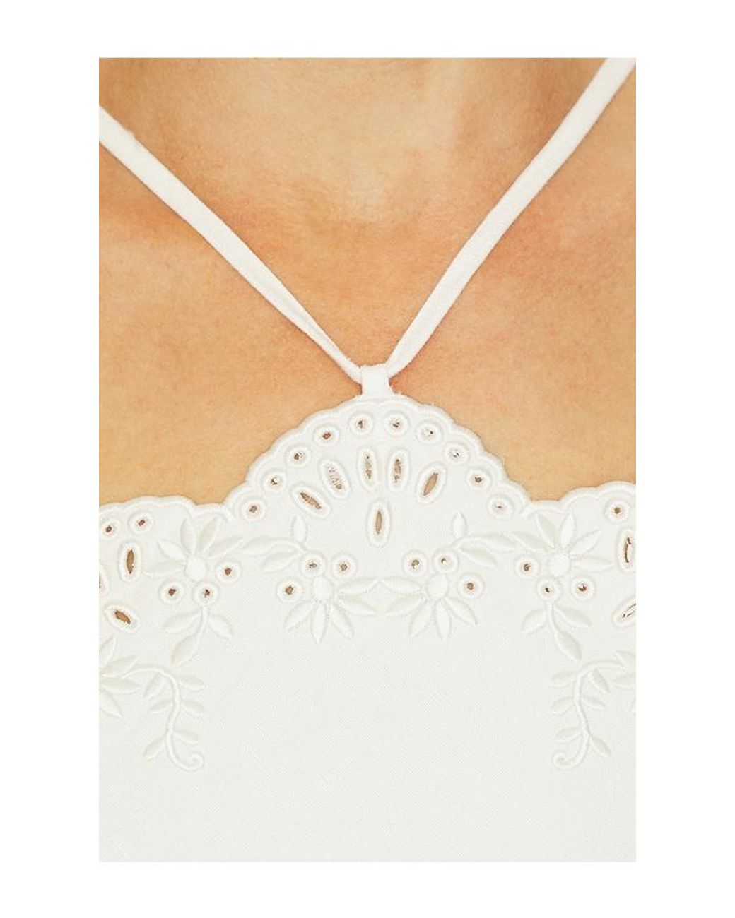 Jonathan Simkhai White Gillian Embroidered Linen Midi Dress