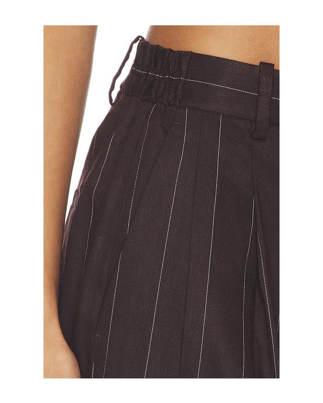 Helmut Lang Brown Wide Double Pleated Trousers