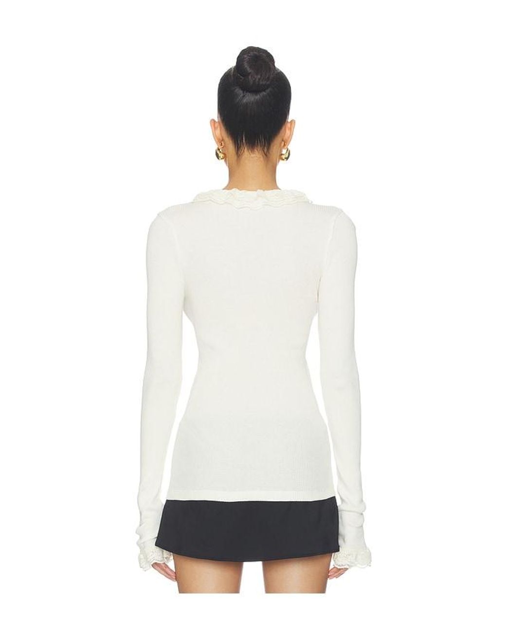 OperaSPORT White Cecilia Seamless Cardigan