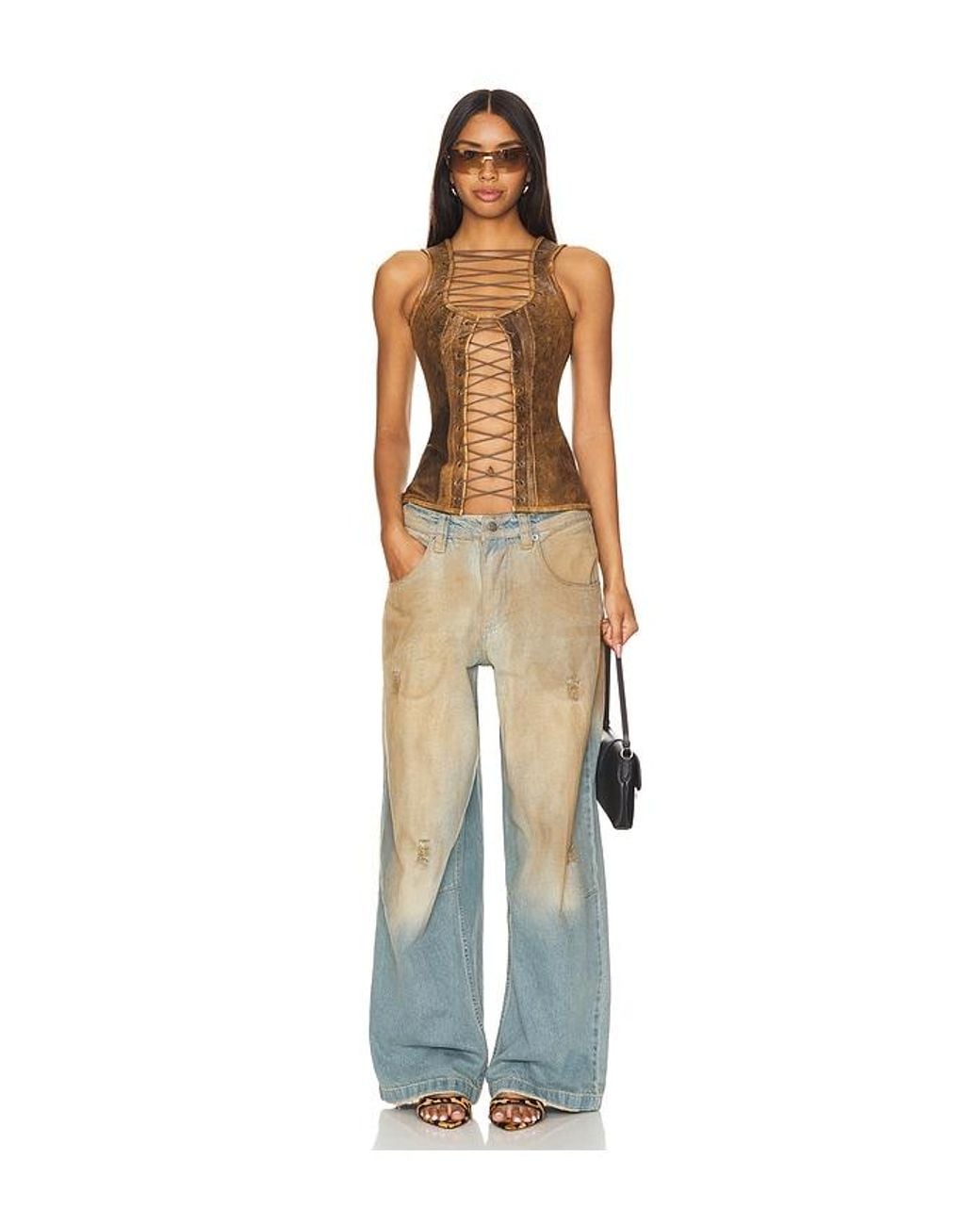 Jaded London Blue Colossus Wide Leg Jeans