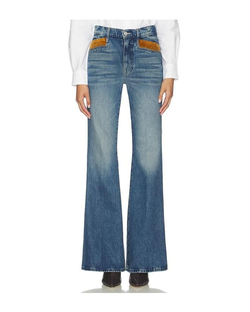 Mother Blue The Pointy Pocket Doozy Hee Jeansl
