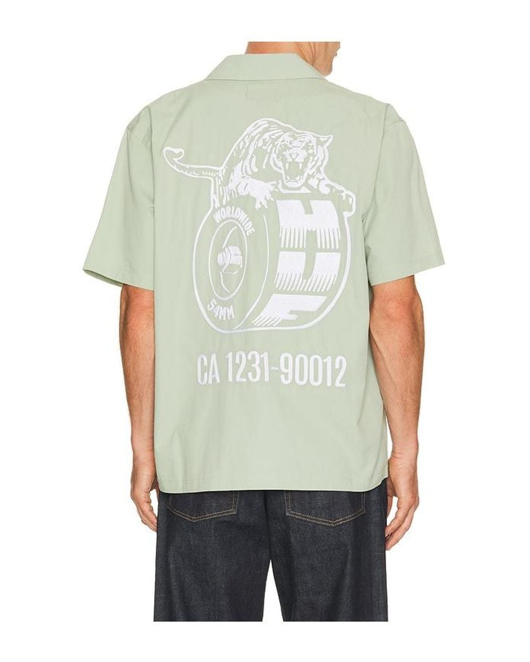 Huf Green Urethane Work Shirt for men