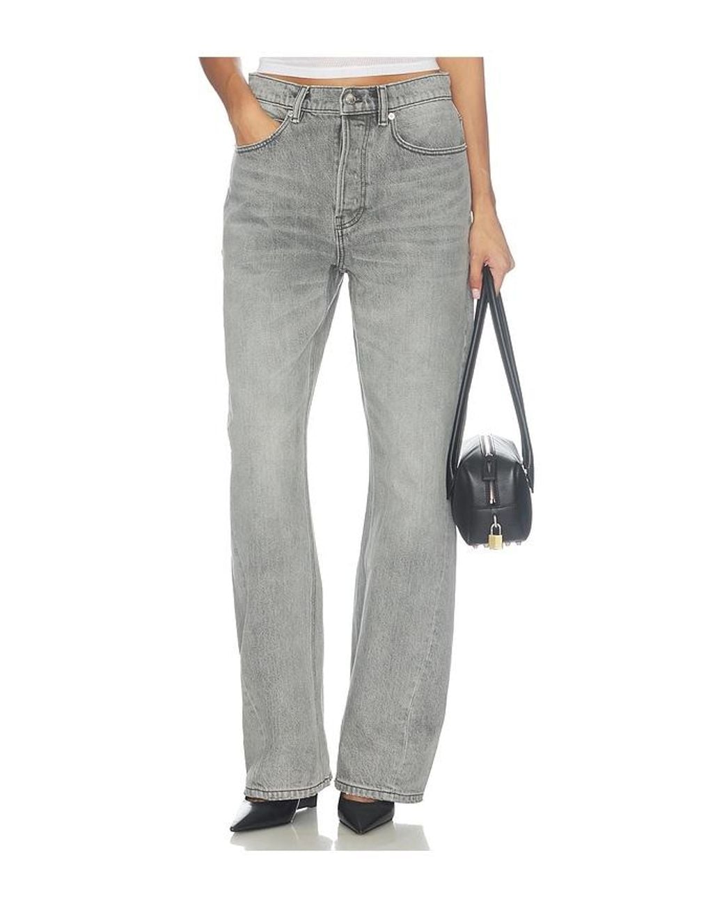 Alexander Wang Gray Float Jeans With Logo Shadow Pockets
