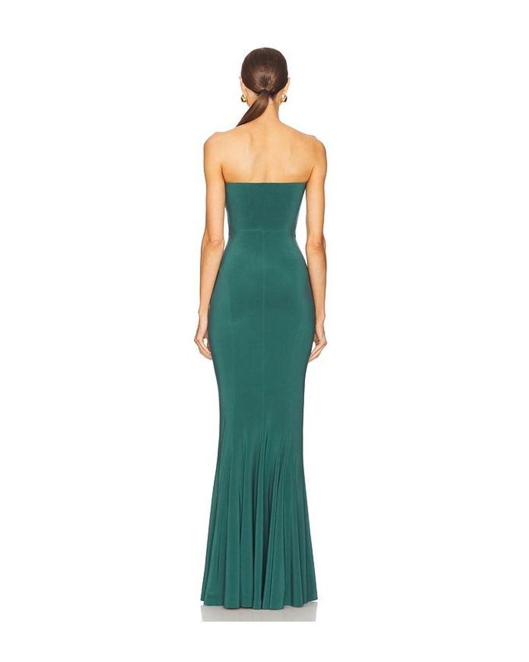 Norma Kamali Green X Revolve Strapless Fishtail Gown