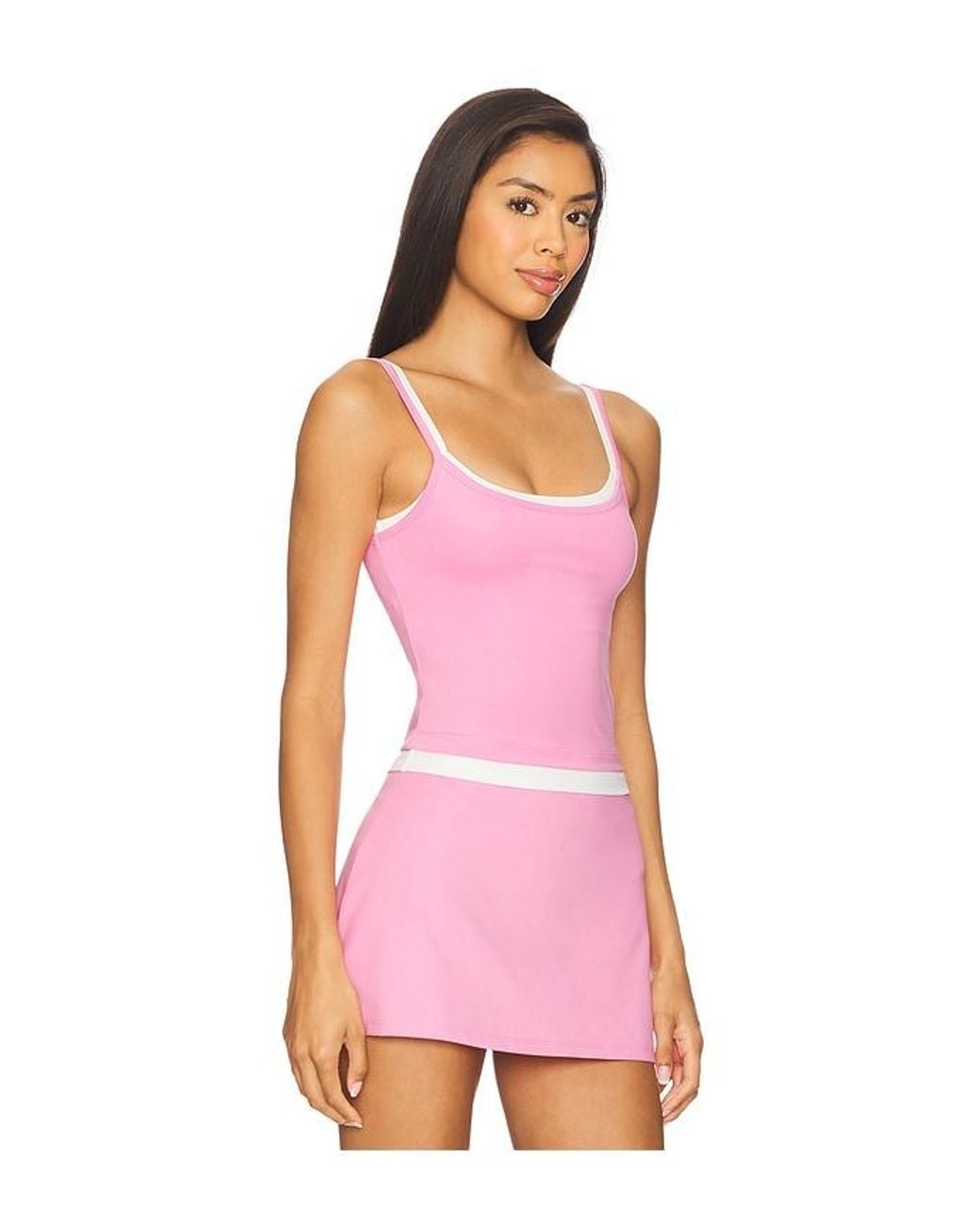 WellBeing + BeingWell Pink Flowwell Sage Tank