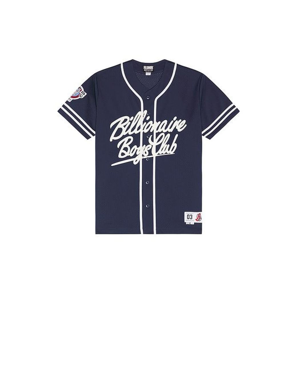BBCICECREAM Blue Big Chew Baseball Shirt for men