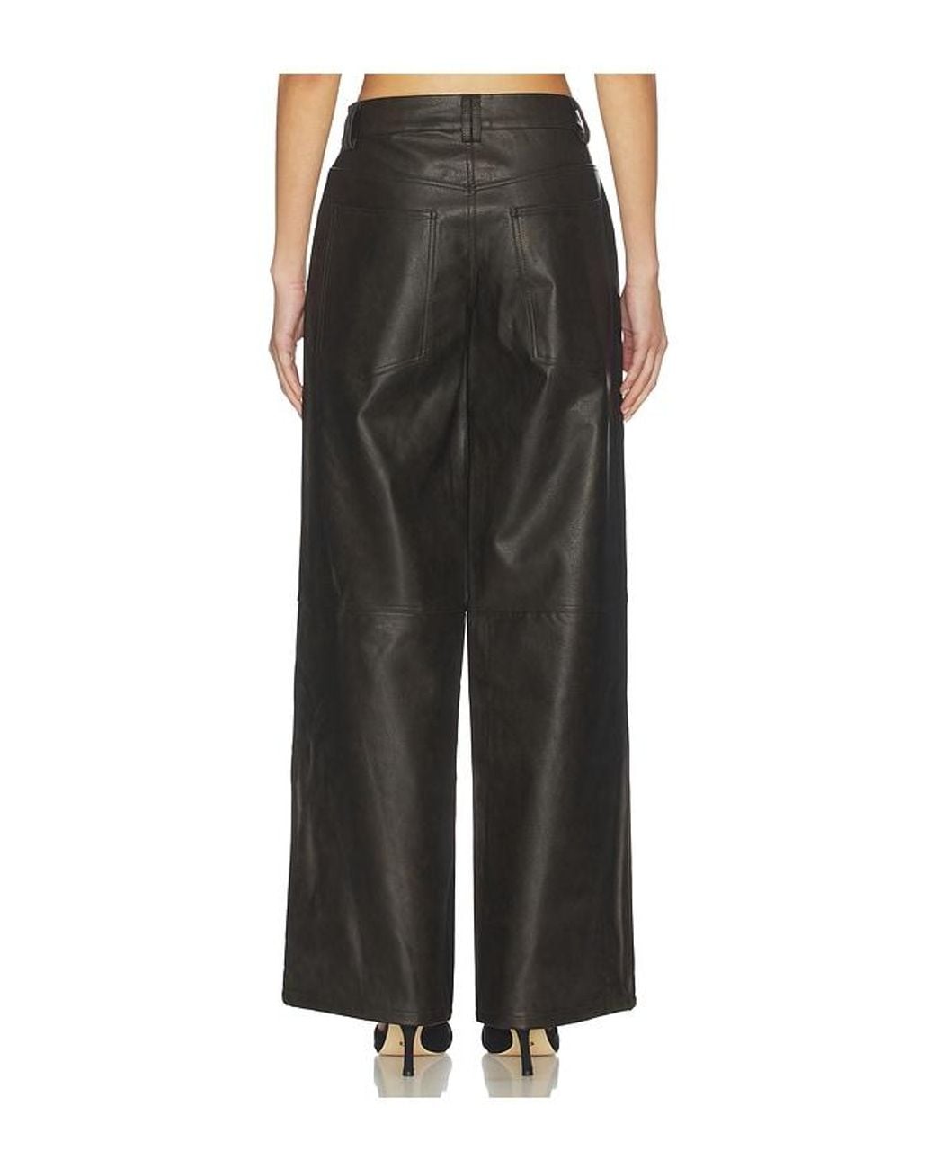 superdown Black Ana Faux Leather Pant