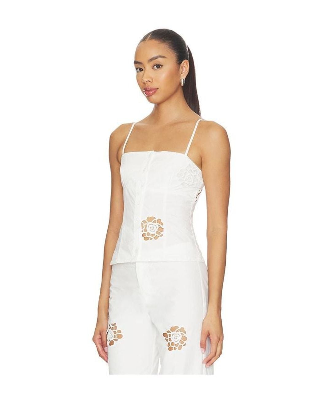 MORE TO COME White Blanca Cami Top
