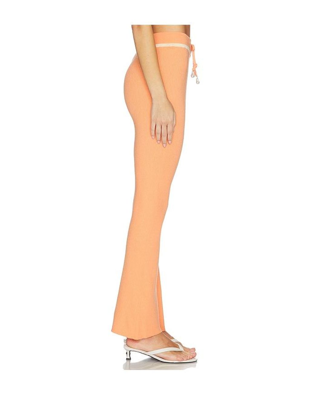 La Porte White Summer Knit Pant