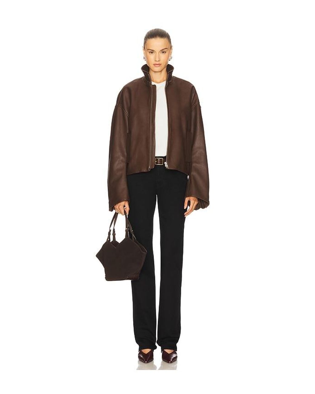GRLFRND Black Sara Low Rise Straight