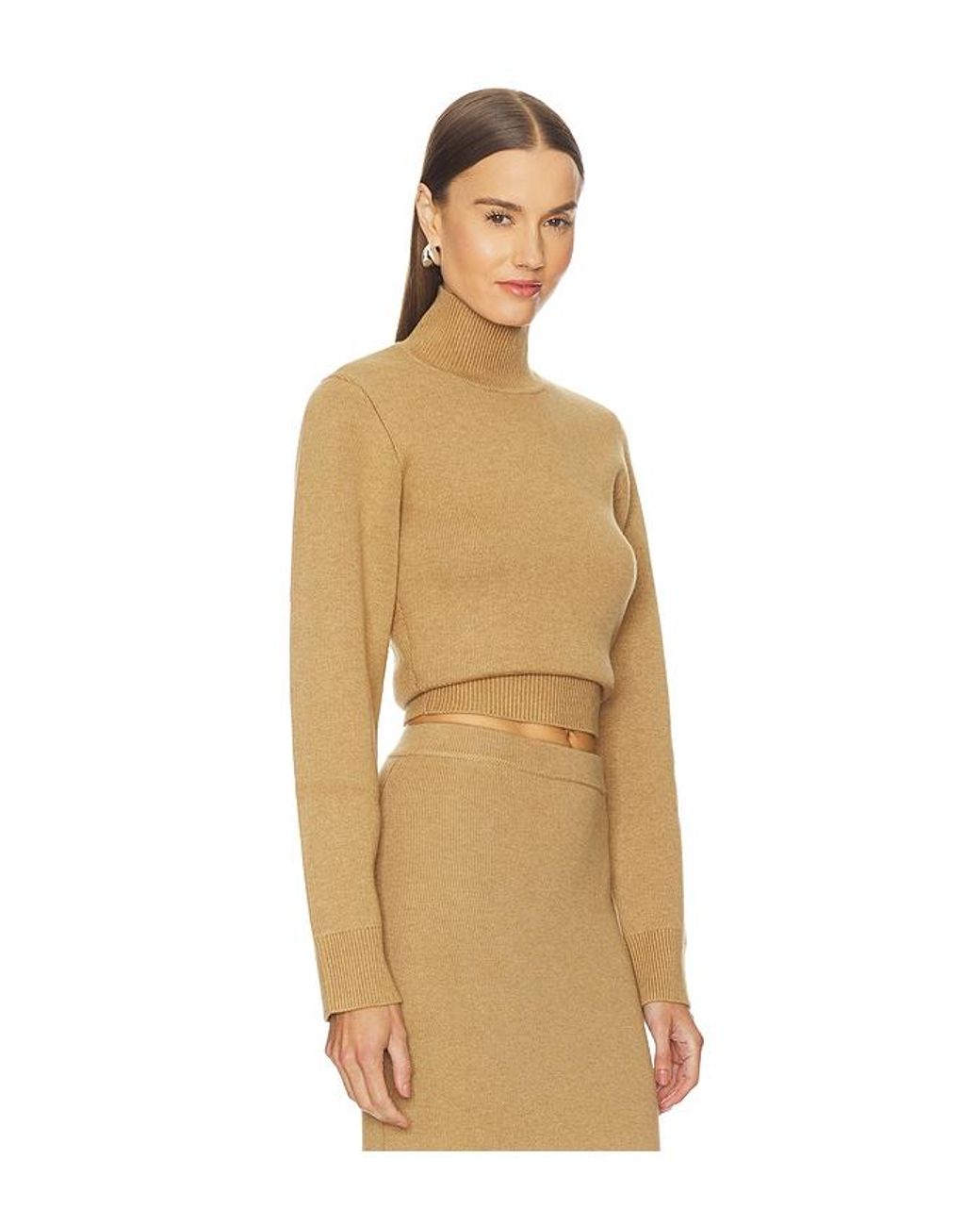 Camila Coelho Natural Costansa Turtleneck Sweater