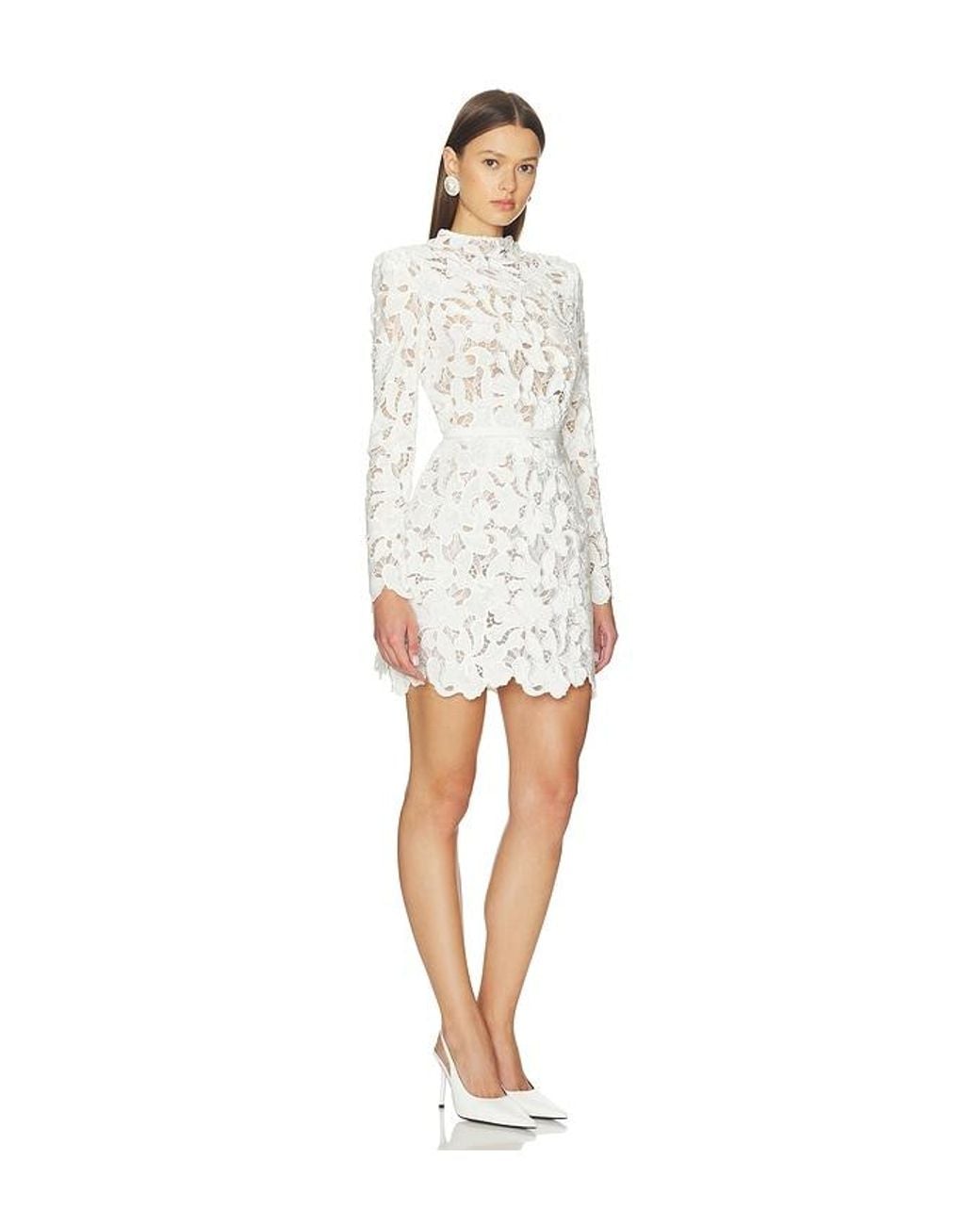 Nadine Merabi White Lydia Dress