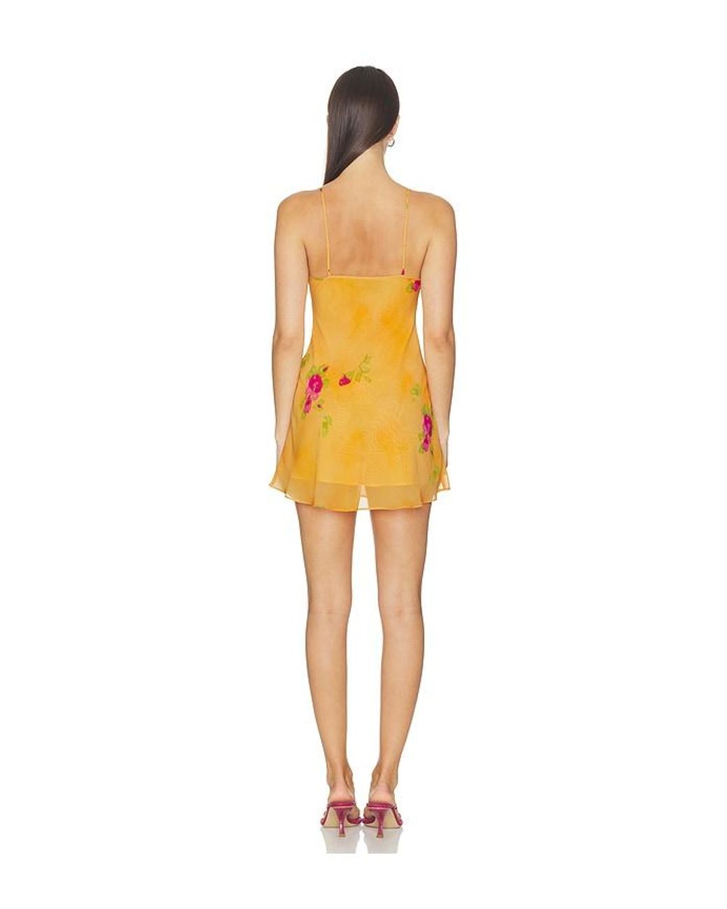 GUIZIO Orange Danni Mini Dress