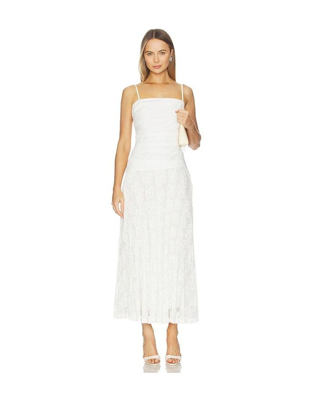 Jonathan Simkhai White Annalise Cotton Lace Dress