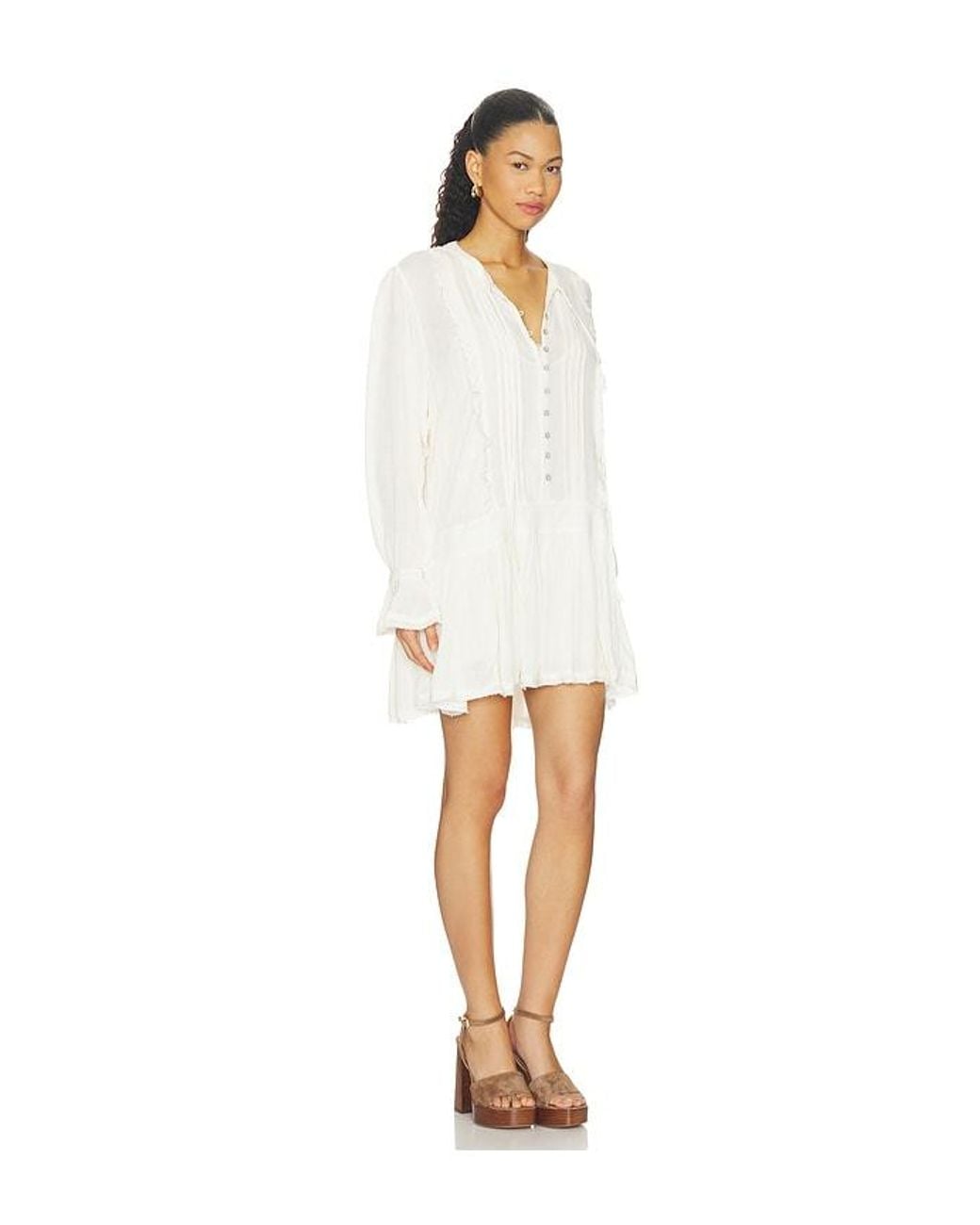 Free People White Haute Heirloom Mini Dress