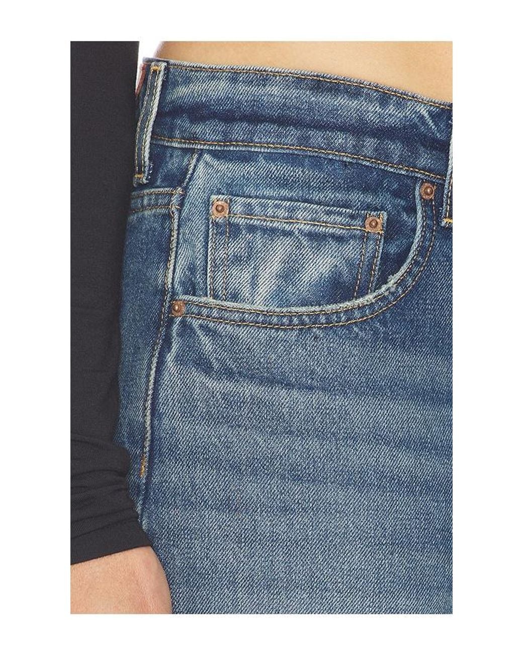 GRLFRND Blue Bella Low Rise Boyfriend