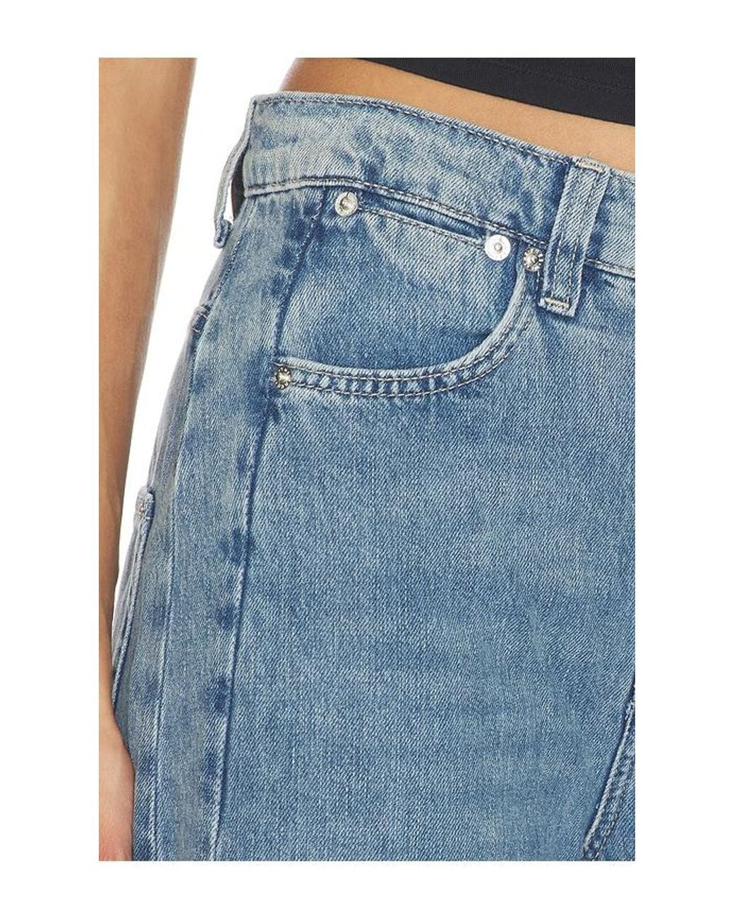 Free People Blue X We The Free Truro Baggy Puddle Jean