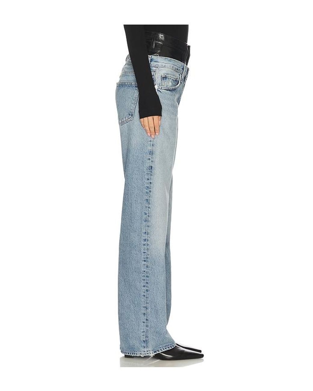 Agolde Blue Elson High Rise Loose Jeans