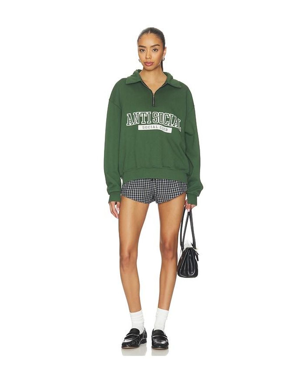 ANTI SOCIAL SOCIAL CLUB Green Washed Up Quarter Zip