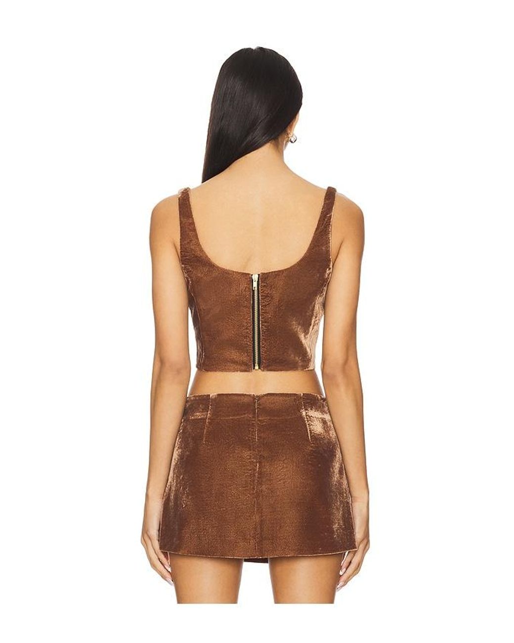 Leslie Amon Brown X Revolve Desert Top