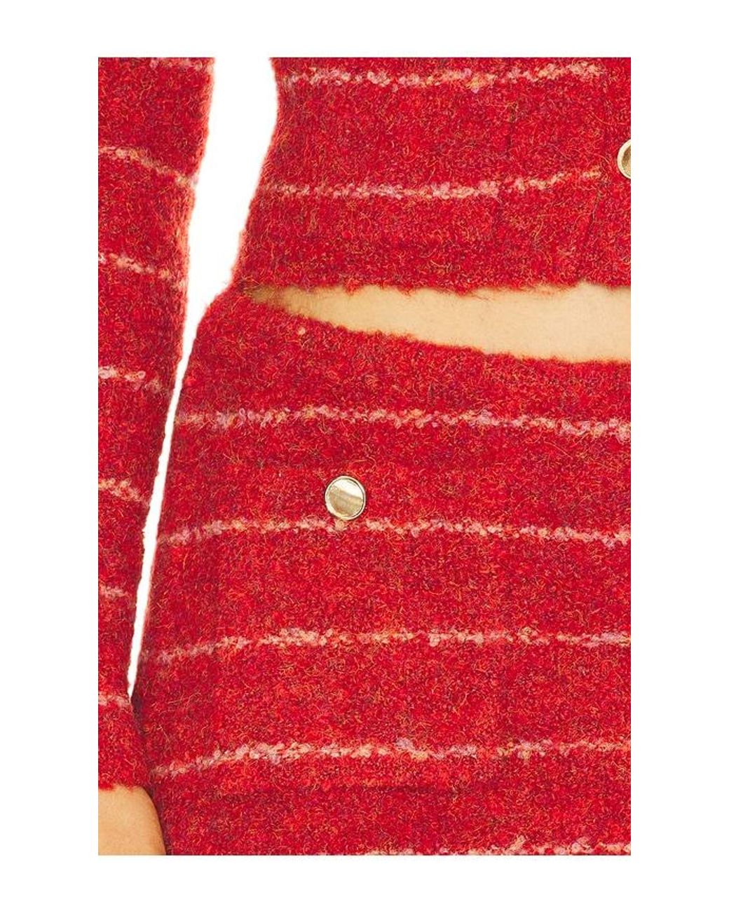 GUIZIO Red Carline Mini Skirt