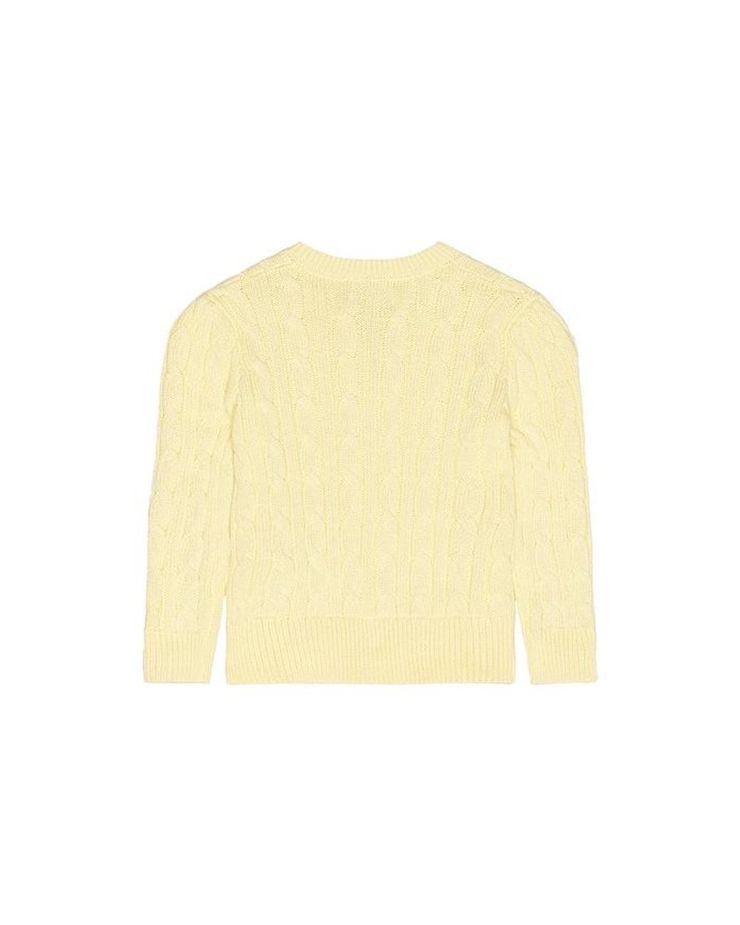Polo Ralph Lauren Yellow Long Sleeve Cotton Cable Knit Cardigan