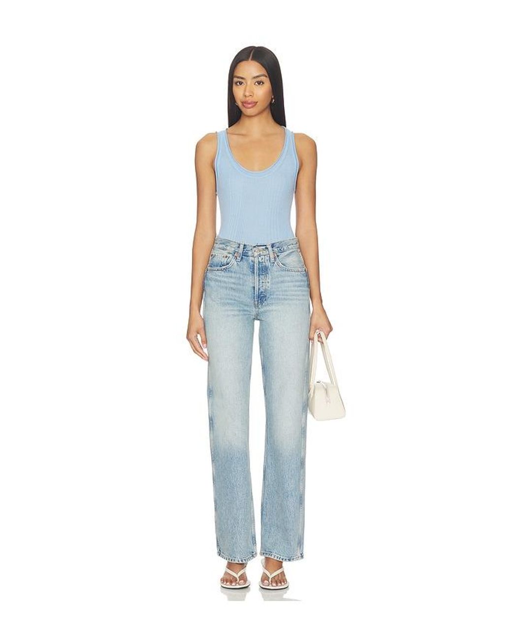 Veronica Beard Blue Birke Knit Tank Top