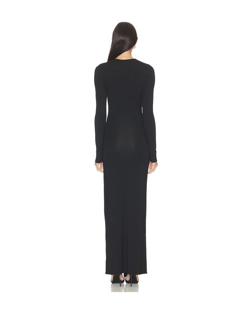 superdown Black Piper Long Sleeve Maxi Dress