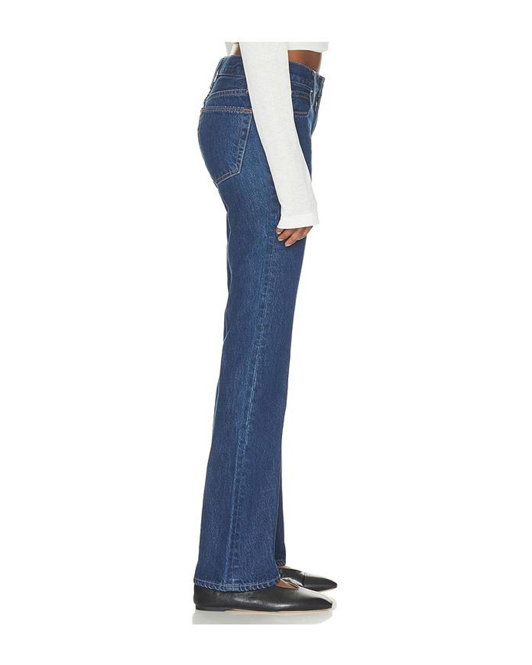 SLVRLAKE Denim Blue Jade High Rise Slim Boot Jean
