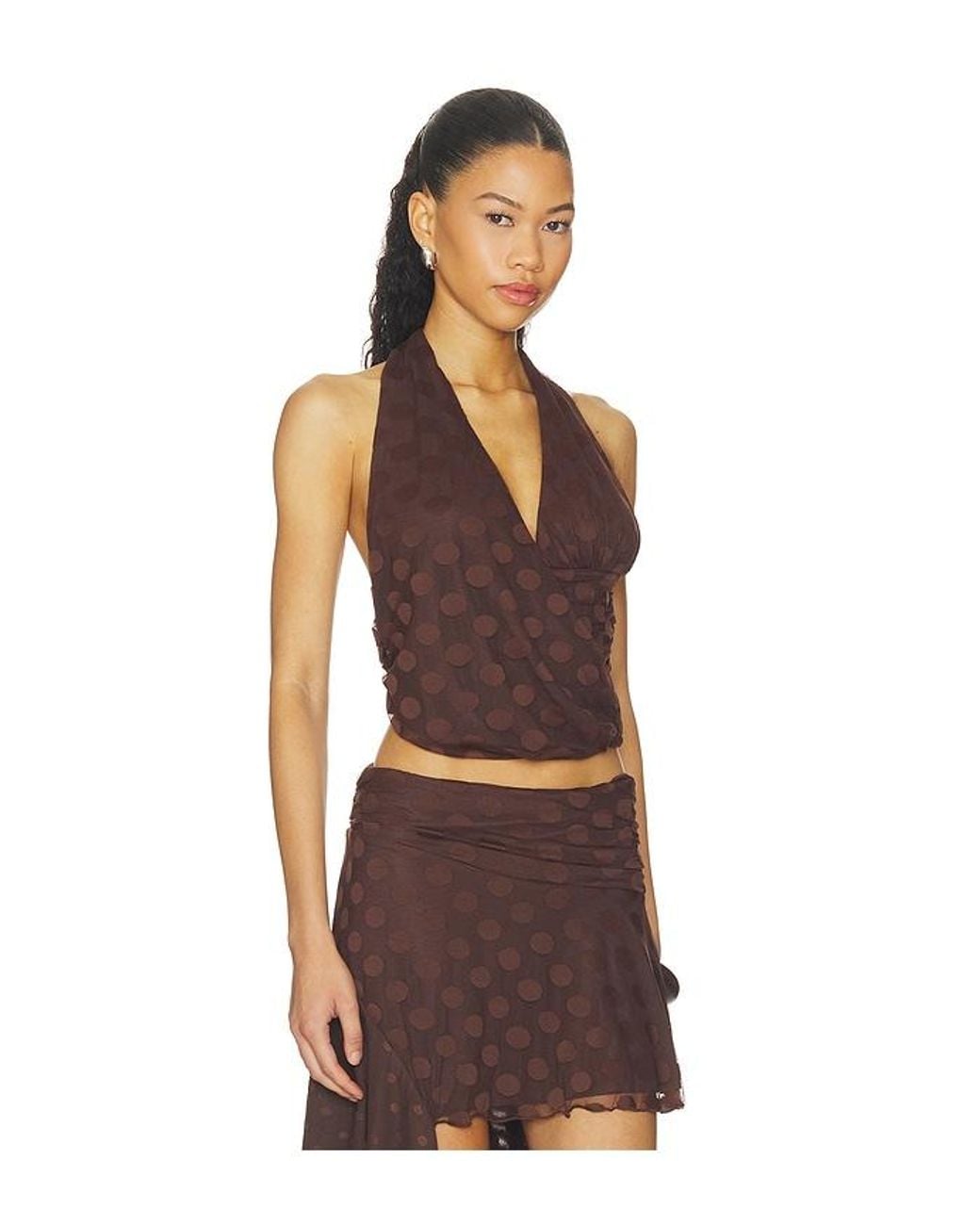 SOVERE Brown Blyth Top