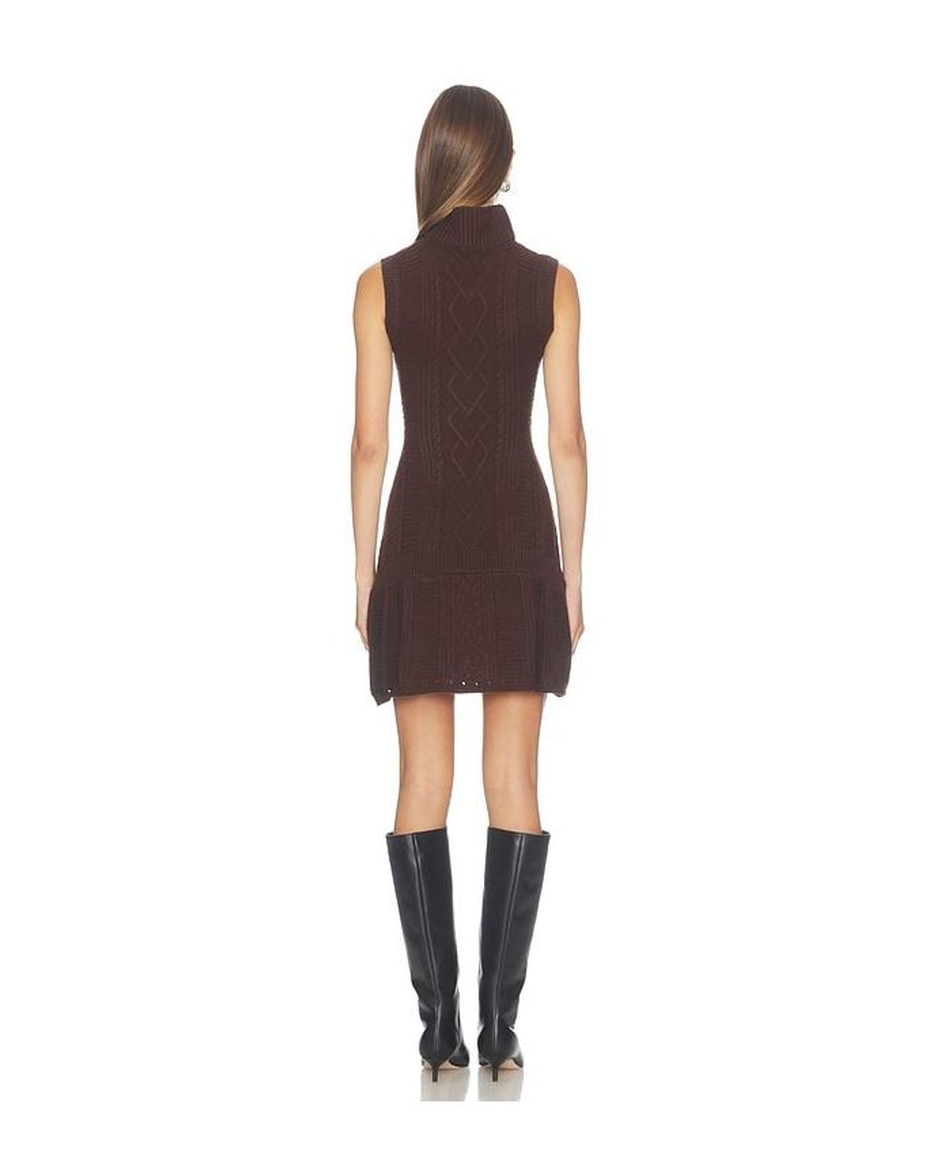 MORE TO COME Brown Agnes Mini Dress