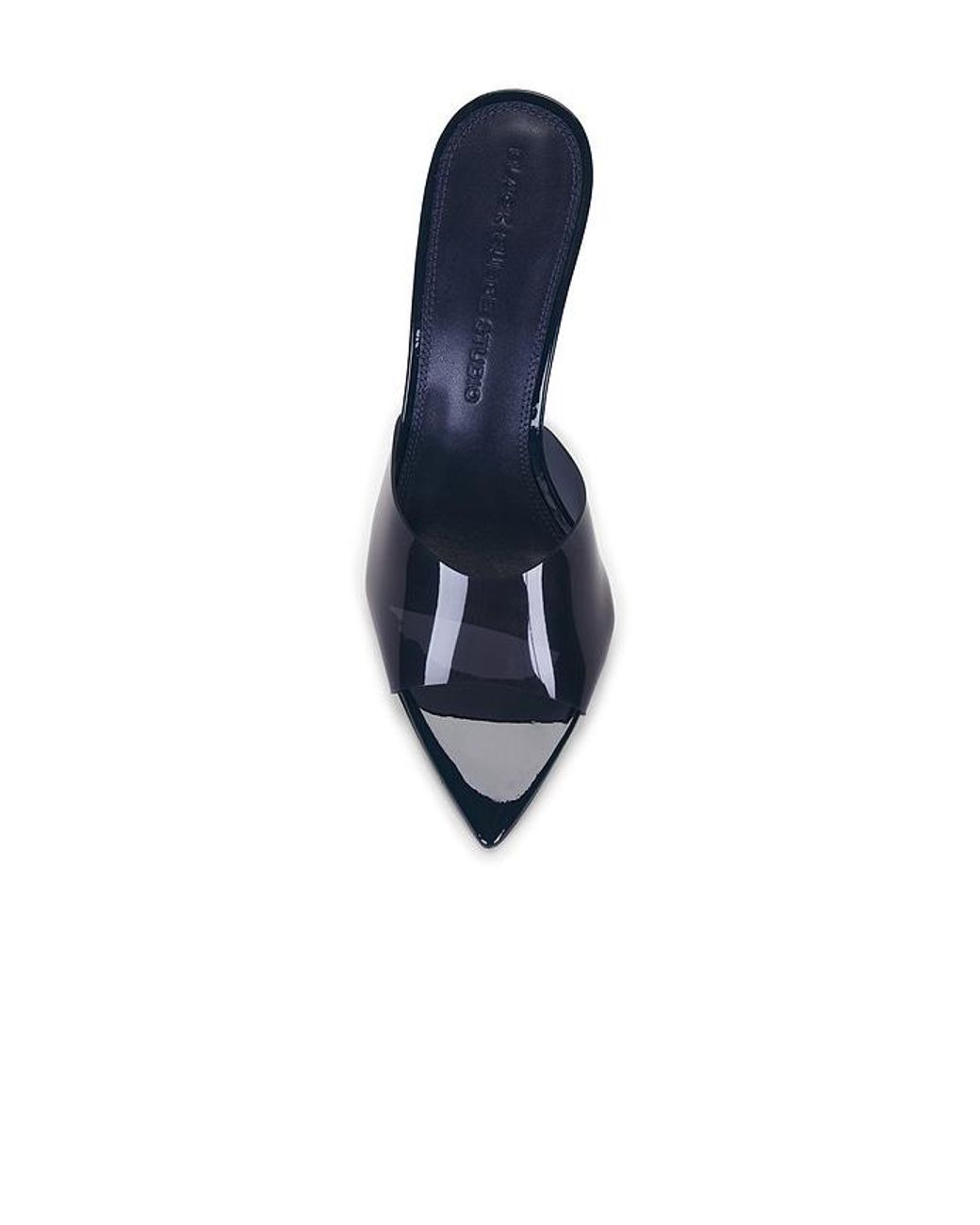 Black Suede Studio Blue Bella Mule