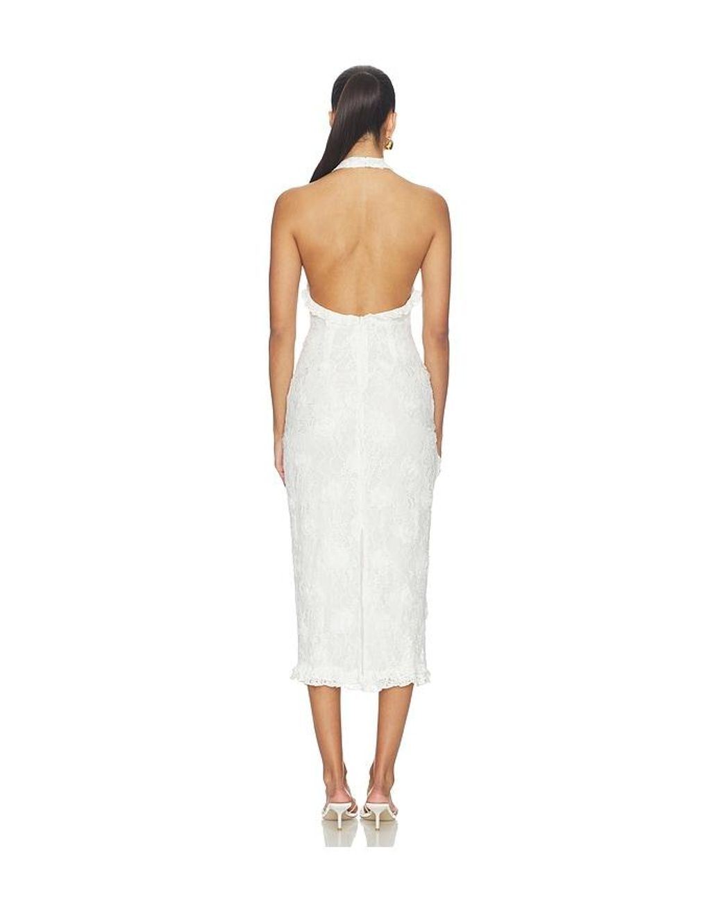Lovers + Friends White Kalin Midi Dress