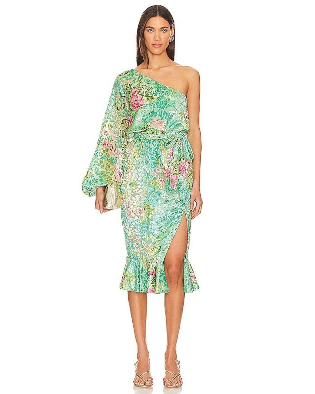 Hemant & Nandita Green X Revolve Veena Midi Dress