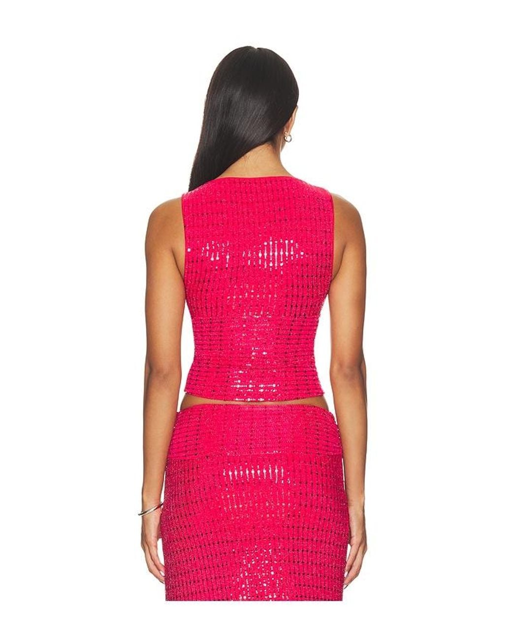 Runaway the Label Pink Retta V-Neck Top