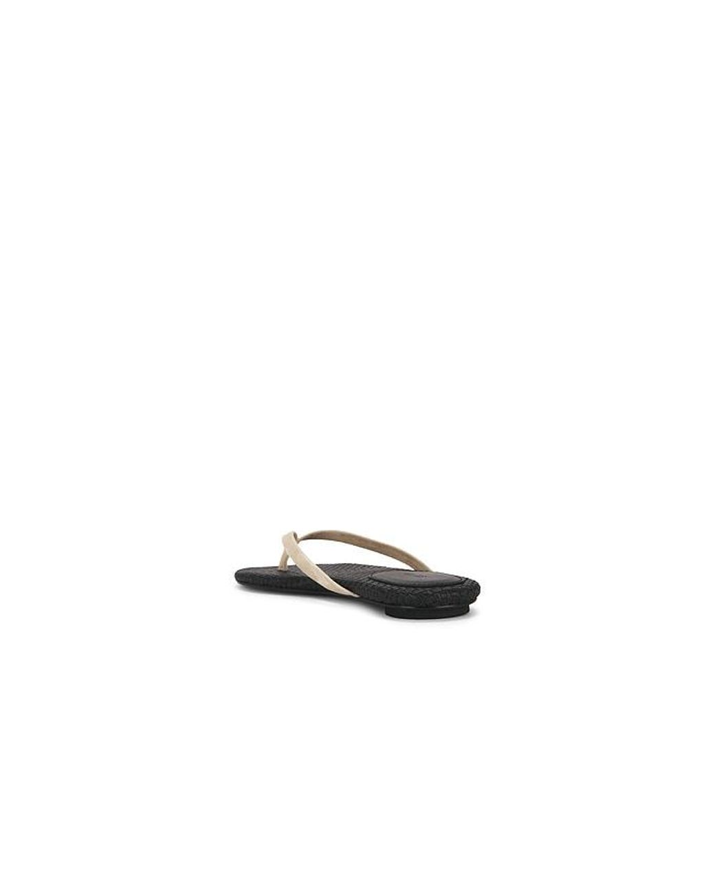 St. Agni White Suede Woven Flip Flop