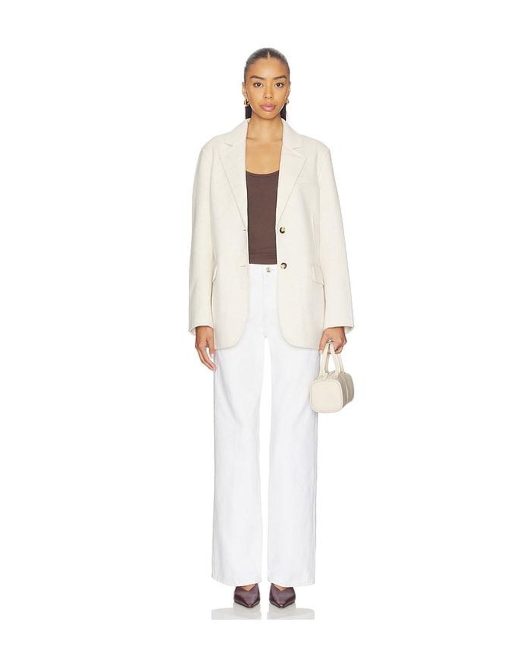 Rag & Bone White Zoe Wool Blazer