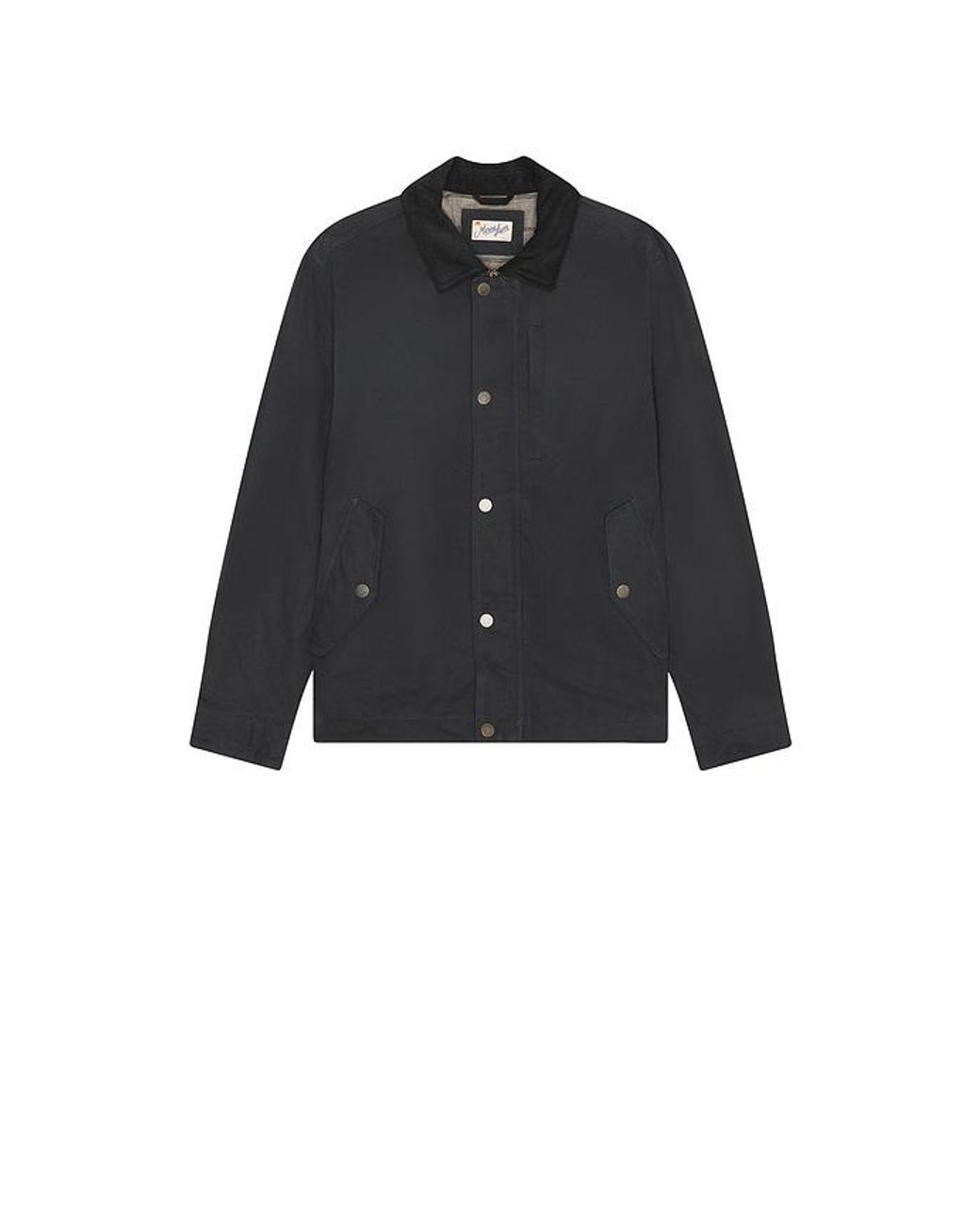 Marine Layer Black Weston Wax Canvas Barn Jacket for men